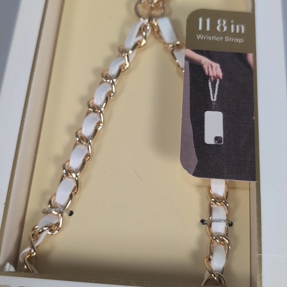Artikl White & Gold Universal Wristlet Phone Strap